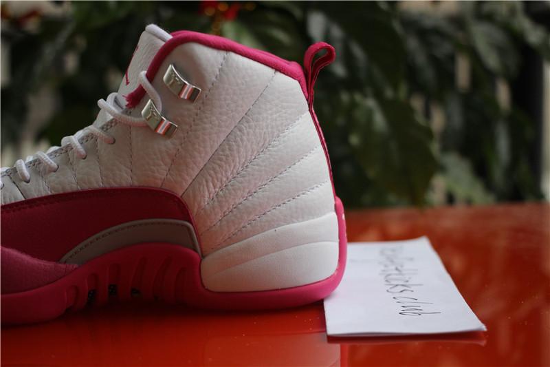 AUTHENTIC AIR JORDAN 12 GS WHITE DYNAMIC PINK 100% Nike Pair .PK EXCLUSIVE